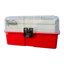 Captain 3 Raflı Kırmızı Balıkçı Kutusu - Captain