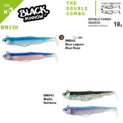 Fiiish Black Minnow BM120/3 2X+2 Double Combo Search Silikon Yem - Fiiish