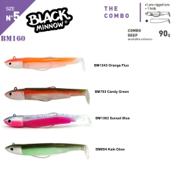 Fiiish Black Minnow BM160/5 2X+1 Combo Deep Slikon Yem - Fiiish