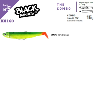 Fiiish Black Minnow BM160/5 2X+1 Combo Shallow Silikon Yem - 1