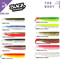 Fiiish Black Minnow BM160/5 3X Gövde Silikon Yem - Fiiish