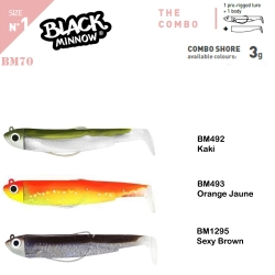 Fiiish Black Minnow BM70/1 2X+1 Combo Shore Silikon Yem - Fiiish