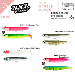 Fiiish Black Minnow BM70/1 2X+2 Double Combo Of Shore Silikon Yem - Fiiish