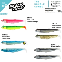 Fiiish Black Minnow BM90/2 2X+2 Double Combo Of Shore Silikon Yem - Fiiish