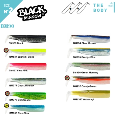 Fiiish Black Minnow BM90/2 3X Gövde Silikon Yem - 2