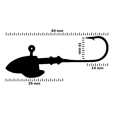 Fishika 2509 #3/0 15gr Fish Jig Head - 2