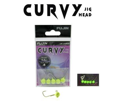 Fujin Curvy Lemon Glow Jig Head - 1