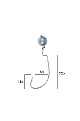 Fujin OffSet 2/0 Mafsallı Jig Head - 3