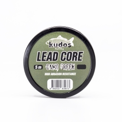 Kudos Lead Core Camo Green 5m Leader - Kudos