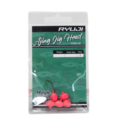 Ryuji Ajing Pink Glow #4 Jig Head - 2