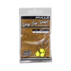 Ryuji Drop Yellow Glow #4 Jig Head - 4