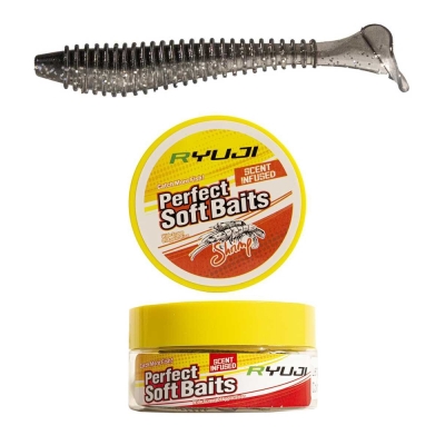 Ryuji Perfect Bait LT Karides Kokulu 10 Adet Silikon Yem - 1