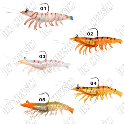 Ryuji Real Shrimp 7,6cm 12gr Karides Silikon Yem - 2