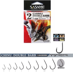 Sasame Chinu Double Barb F-838 Black Nickel İğne - Sasame
