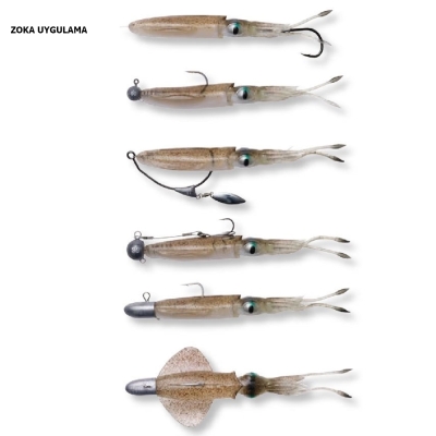 Savage gear 3D Swim Squid 9,5cm 5gr 4 Adet Silikon Yem - 2