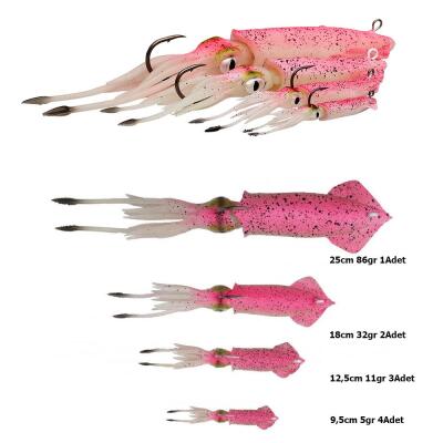 Savage gear 3D TPE Swim Squid 9,5cm 10gr 2 Adet Silikon Yem - 1