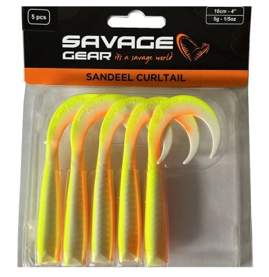 Savage gear LB Sandeel Curltail 10cm 5 Adet Suni Yem - 1
