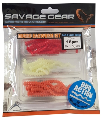 Savage gear Micro Ragworm Kit UV 7cm LRF Suni Yem - 1