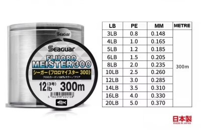 Seaguar Fluoro Meister %100 FC 300m Leader Misina - 3