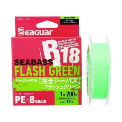 Seaguar R18 Seabass 8B Flash Green 150m İp Misina - 1