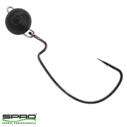 Spro Rigged Bottom #2/0 Hareketli Siyah Jig Head - 1