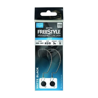 Spro Rigged Bottom #2/0 Hareketli Siyah Jig Head - 3