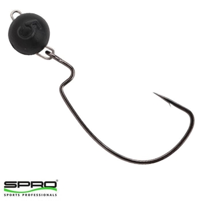 Spro Rigged Bottom #2/0 Hareketli Siyah Jig Head - 1