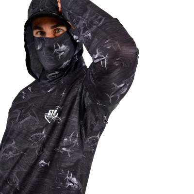 Stafu Pro Stratos Kapüşonlu Frenzy Black Performans T-Shirt - 3