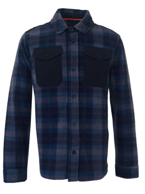 Stafu Pro Wake Uzun Kollu Siyah Gri Ekose Polar Gömlek - 1